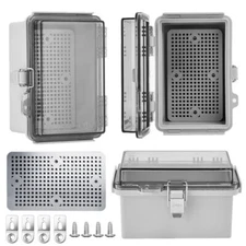 5.9"x3.9"x3.5" Plastic Electrical Enclosure Box Visible Cover IP67 Junction Box