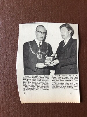 B8c Ephemera 1968 Picture Ramsgate Mayor C Barton P D Jones Chatham House