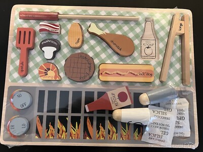 Mudpie Wooden Wood Grill Puzzle! Cute- Quality- Fun!  Factory Sealed.