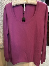 Talbots plus 2X Luxe 100  cashmere pink scoop neck sweater NWT FAB 