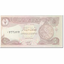 [#603728] Billete, 1/2 Dinar, 1992, Iraq, Undated (1992), KM:78b, UNC
