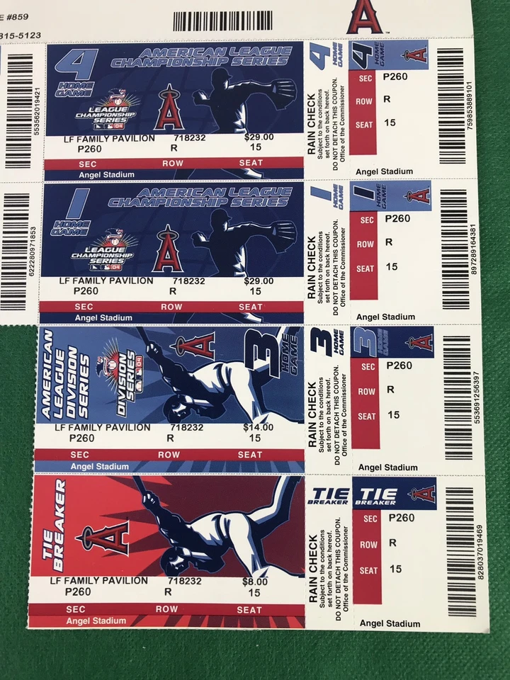 2004 PHANTOM Anaheim Angels AL Championship Ticket Stubs  World Series Red Sox - Image 2 of 4