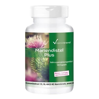 Mariendistel Plus - 120 Kapseln mit Artischocke und Löwenzahn | Vitamintrend
