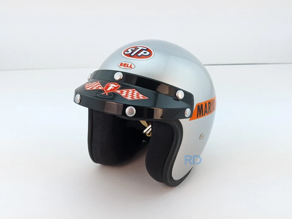 1969 Mario Andretti Mini Helmet - 1:2 Scale Bell Indy 500 Helmet - Model 4108357 - Image 2 of 4