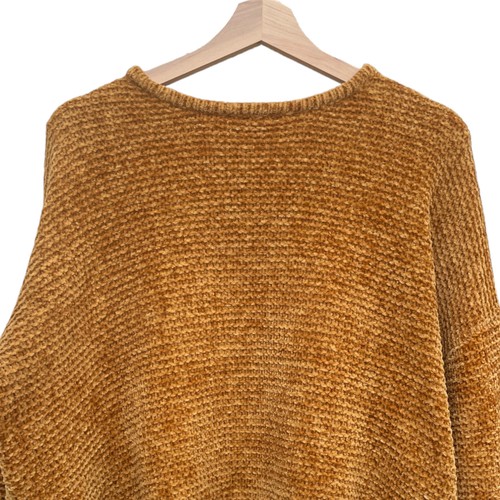 Pepe Jeans Oversized Sweater, Soft Velvet Sweater, Glowing Brown Pullover, M - Picture 4 of 13