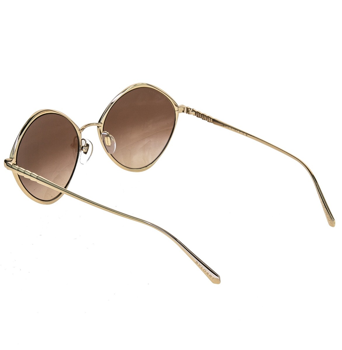 BVLGARI Le Gemme 6186 Brown 18K Pale Gold Plated Round Jewel