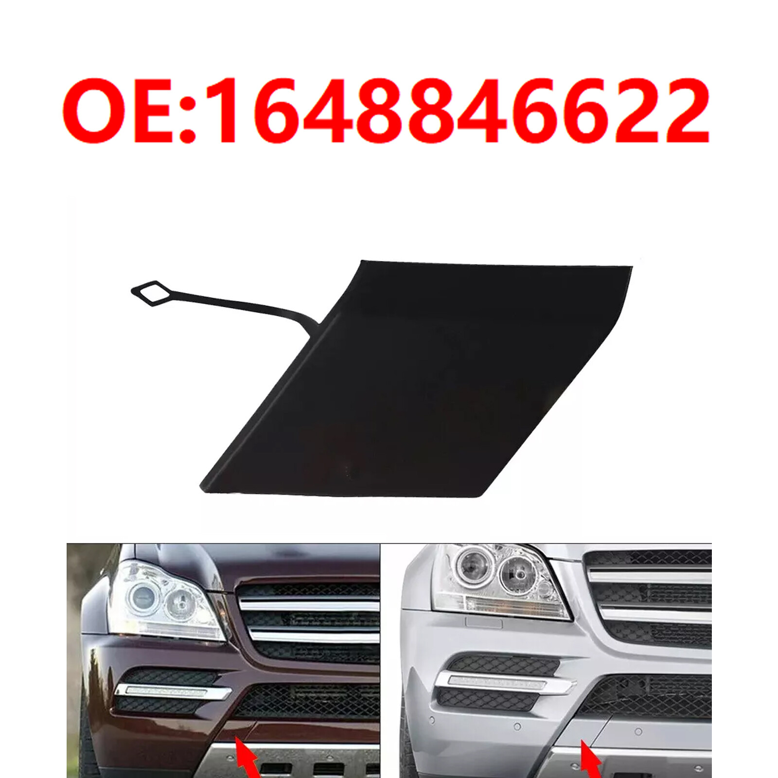 Mercedes W164 Front Bumper Tow Hook Cover Cap 1648846622