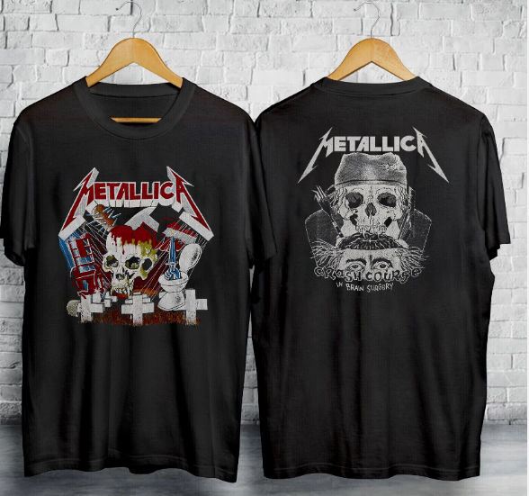 1980s Metallica Crash Course Music Vintage Tour T-Shirt