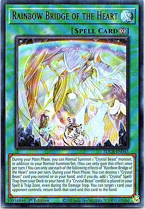 Rainbow Bridge Of The Heart SDCB-EN045 Yu-Gi-Oh! Card 1st Edition Near Mint Rainbow Bridge Of The Heart SDCB-EN045 Yu-Gi-Oh! Card 1st Edition Near Mint