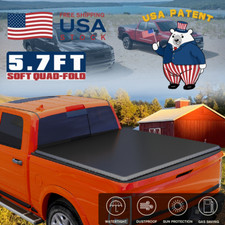 5.7ft Soft Quad-fold Tonneau Cover Truck Bed For 2009-2026 Ram1500 Wo Rambox 5.7ft Soft Quad-fold Tonneau Cover Truck Bed For 2009-2026 Ram1500 Wo Rambox