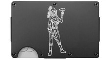 Custom "LADY DEADPOOL" Laser Engraved Wallet - Pick A Wallet Color