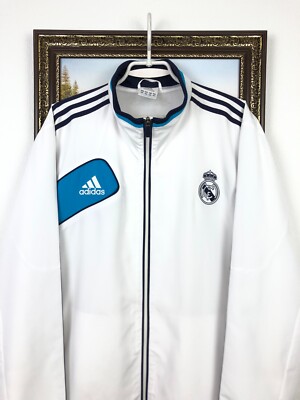 Vintage Adidas Real Madrid Football Jacket Soccer Track Top Mens