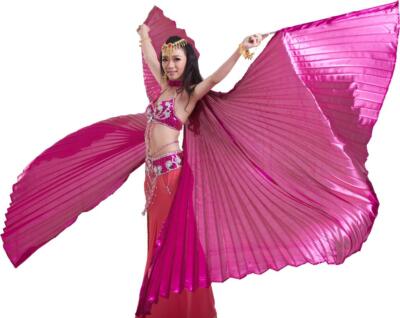 Women's Egyptian Egypt Belly Dance Costume Bifurcate Isis Wings Dancer Wear Wing
