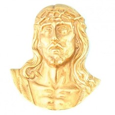 Gesicht Von Kruzifix Messing Gl&auml;nzend Christus Jesus Kirche H&auml;ngen B&uuml;ros Schulen
