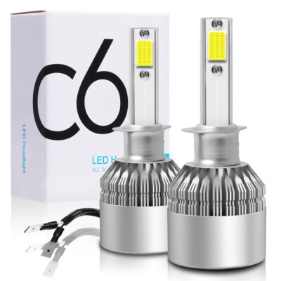 H1 LED Headlight Kit 120W 40000LM High Beam or Fog Light Bulb 6000K White US