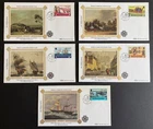 GB QEII 1983 Jersey FDC Set of 5 Benham Covers Captain C. Le Geyt