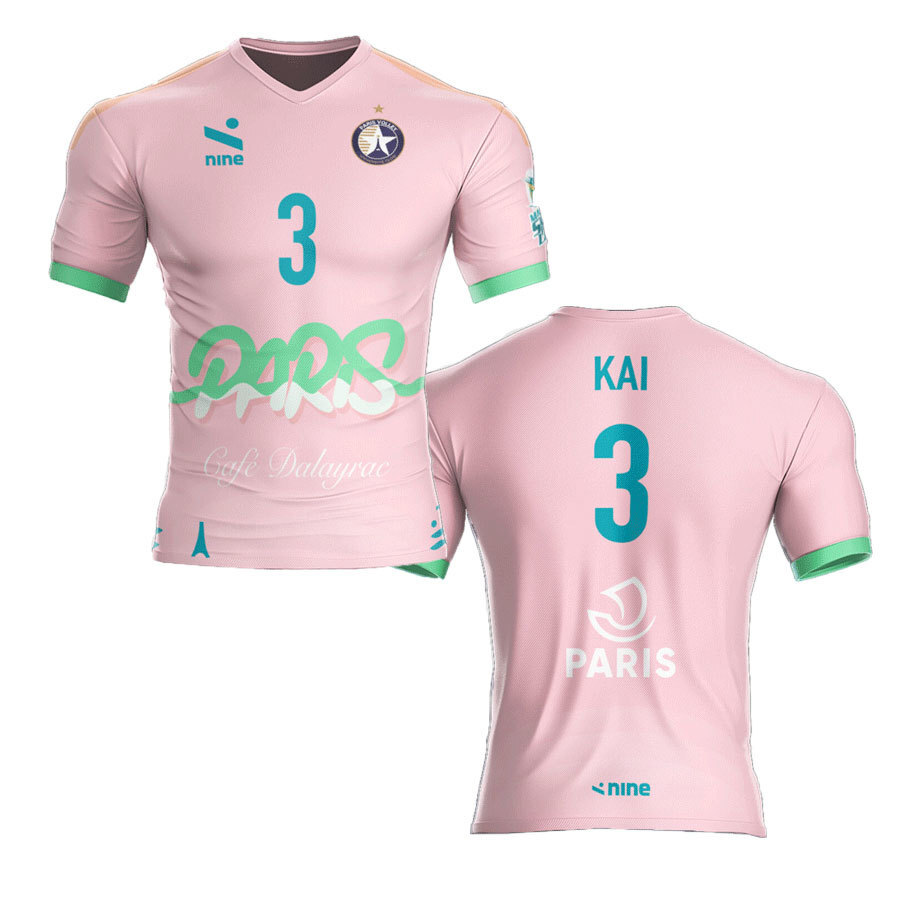 YUTO KAI Paris Volley Match Jersey (Pink) Japan National Team