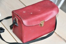 Ancien sac photo cuir et plastique, idéal Polaroid format Impulse