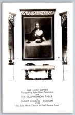 RPPC Boston Massachusetts Old North Church The Last Supper and Communion Table