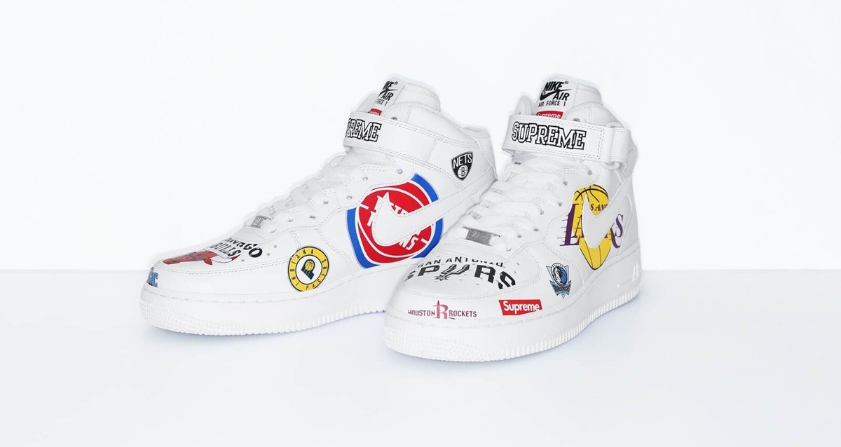 Supreme × NBA × Nike Air Force 1 Mid '07 white AQ8017-100 Supreme × NBA × Nike Air Force 1 Mid '07 white AQ8017-100