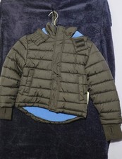 ThereAbouts Puffer Jacket XXS 4/5 Kids Boys Outerwear NWT Black W/Blue Lining