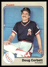 Doug Corbett 1983 Fleer #83 Angels MLB READ FREE SHIPPING AutographDen