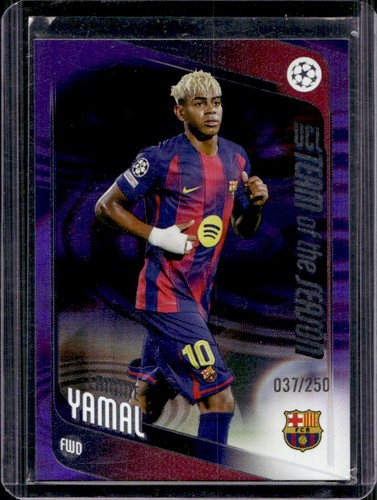 2025-26 Topps UEFA Lamine Yamal SP Purple Raindrops #/250 Barcelona