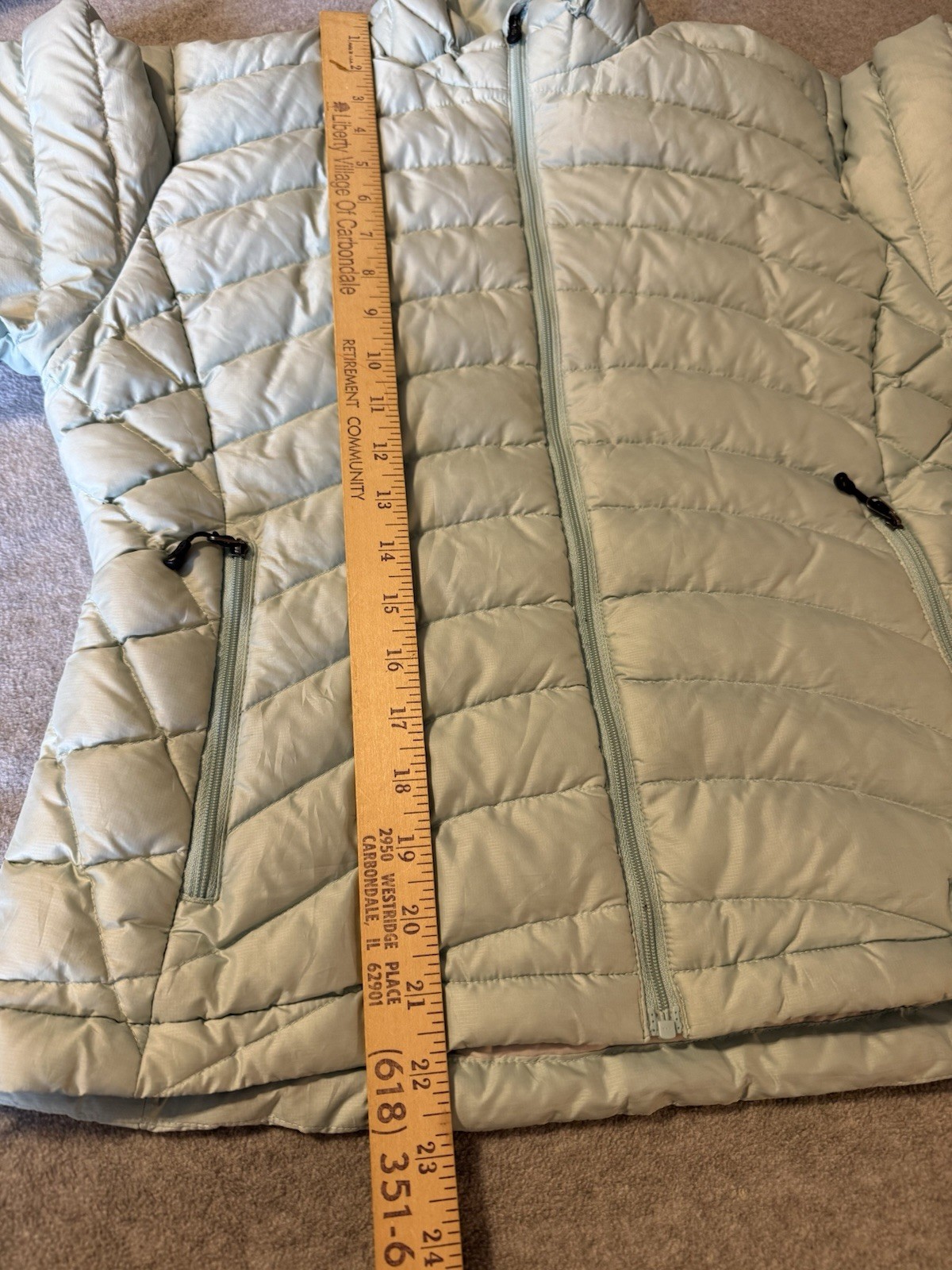Patagonia Womens Small Down Nano Puffer Quilted Jacket Full Zip Light Blue Green thumbnail 11