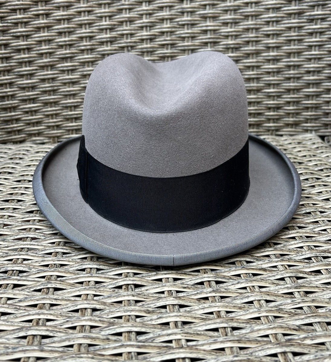 Mid Century Vintage Borsalino Alessandria Fur Felt Fedora Hat
