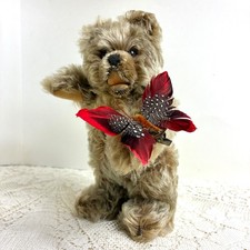 Vintage Steiff Teddy Bear 60s Mohair 8 Open Mouth Zotty Cub w/Feather Butterfly