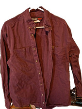 WRANGLER RIGGS WORKWEAR Plum Heavy Flannel Work Shirt LongSleeve Mens Size L