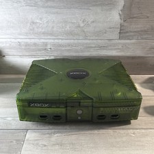 Microsoft Original Xbox Halo Clear Green Edition Console Works Great See Photos