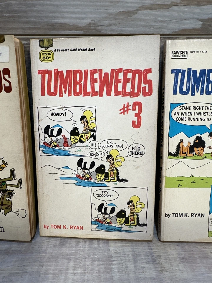 Tumbleweeds #3, 4, 5 - Paperbacks By Tom K. Ryan (Fawcett) 1968-1972 LOT OF 4 - Image 3 of 4