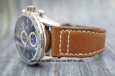 Cinturino orologio Aviator 22 mm pelle marrone per TAG Heuer CARRERA & TAG Heuer Monaco