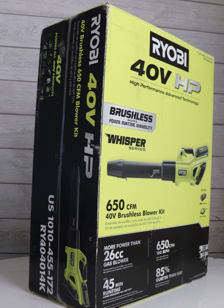Ryobi 40V HP Brushless 650 CFM Leaf Blower JUST TOOL RY404014K