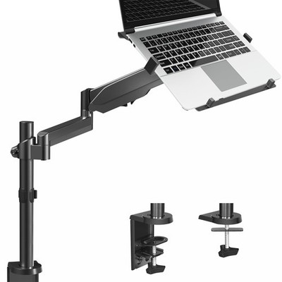 Universal Adjustable 10 to 15.6 inch Laptop Mount for Desk, Single Tension Ar...
