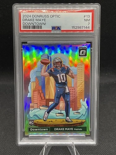 2024 Panini Donruss Optic - Downtown! Drake Maye #13 (RC) PSA 7