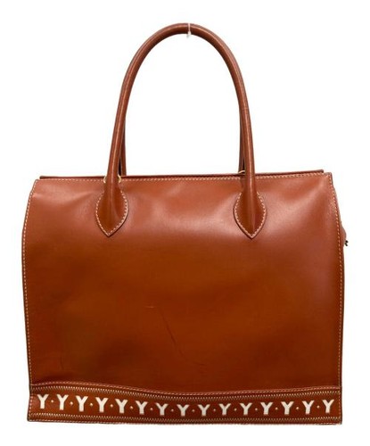 Yves Saint Laurent                    Y-cutout 2-way tote bag brown