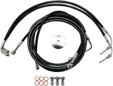 LA Choppers Black Vinyl Stainless Steel Brake Line Kit LA-8051B08B Made in USA