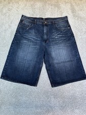 Royal Blue Denim Shorts Men  s Size 42 Baggy Skater Y2K Hip Hop