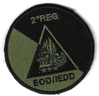 FABRIC BADGE, MILITARY PATCH OF THE 2 REG EOD/IEDD LOW VISIBILITY-LEGION