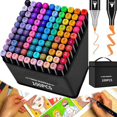 100 Farben Marker Stifte Marker Set Permanenter Marker Twin Tip Marker Stifte