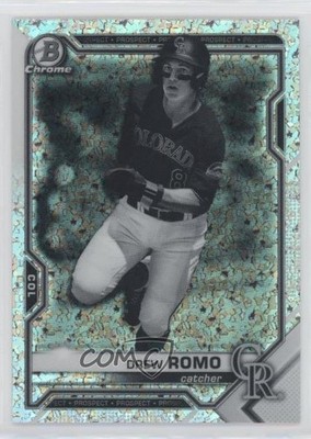 2021 Bowman Chrome Prospects Black & White Mini-Diamond Refractor Drew Romo 0l4x