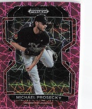 2022 Panini Prizm Draft Picks #PDP176 Michael Prosecky Neon Pink Velocity