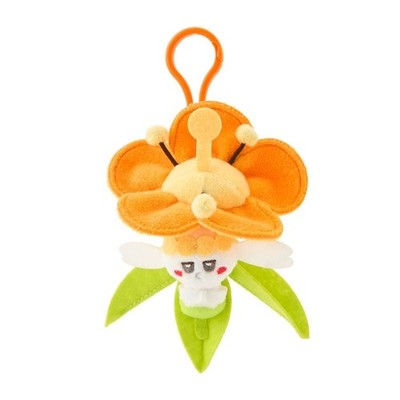 Pokemon Center Original Full Bloom Flabebe Orange Blumen Plüsch Keychain Japan