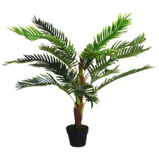 Outsunny Pianta Finta Palma Cycas Alta 123cm con Vaso per Casa ed Esterni
