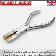 Plier Brass Jaws Flat Nose Pliers Lined with Brass Holding Bending Straightening