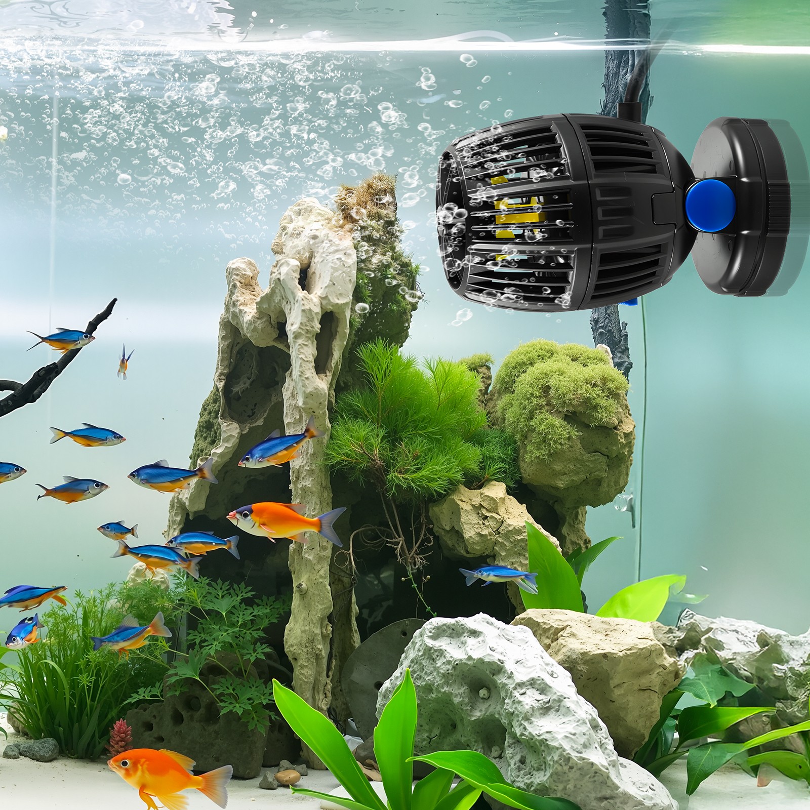 VEVOR Aquarium Wave Maker with Controller 40WDC 24V Powerhead with Magnetic Base