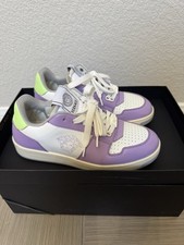 Versace Medusa Colorblock Lace Up Sneakers White Purple Green Men's Designer