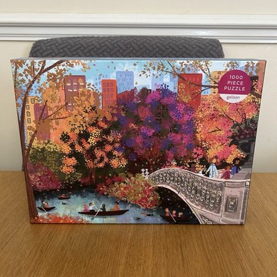Galison Herbst auf Bogenbrücke Puzzle Joy Laforme 1000 Teile vollständig